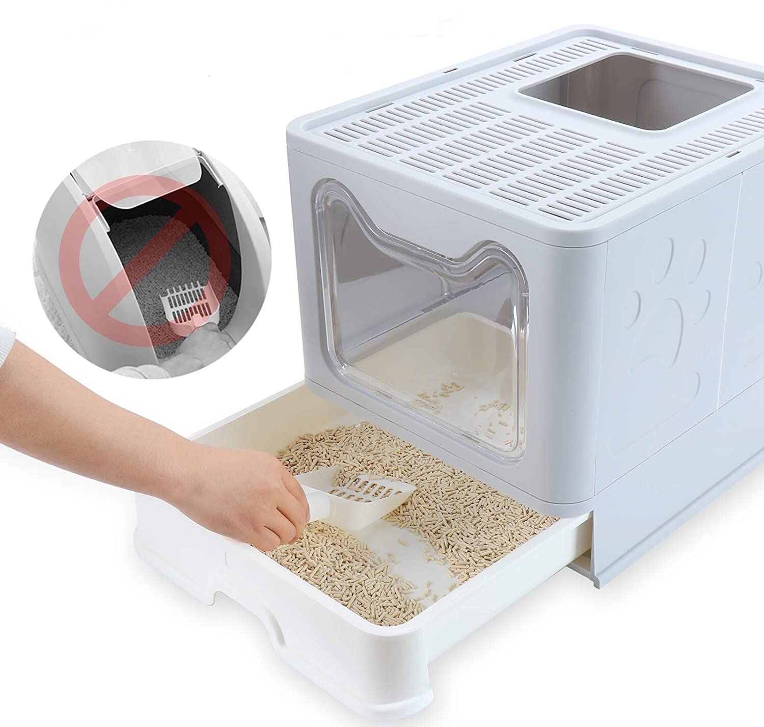 bac-a-litiere-pliable-facile-nettoyage-myanimoo bac a litière pliable facile nettoyage